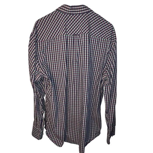 Stone Rose men lavender green plaid button front long sleeve preppy casual shirt - Picture 2 of 9